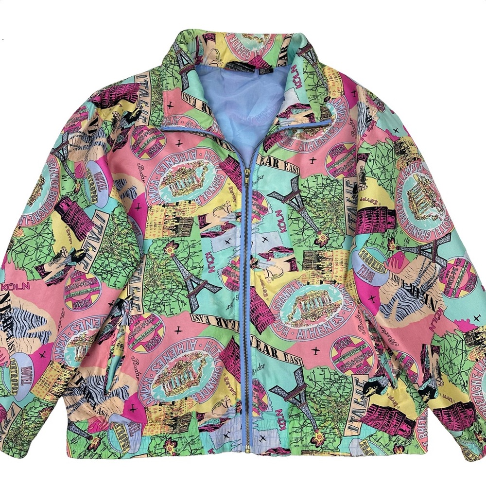 Vintage Mureli Silk Pastel Bonber Jacket